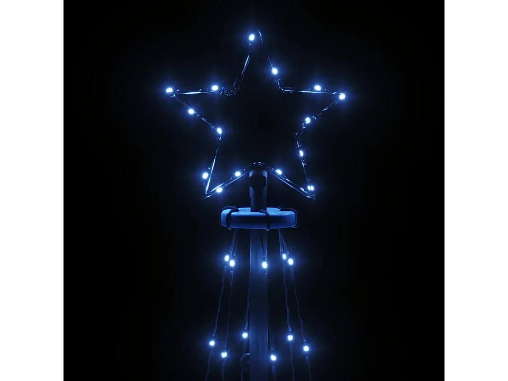 Arbre de Noël cône 108 LED Bleues 70x180 cm