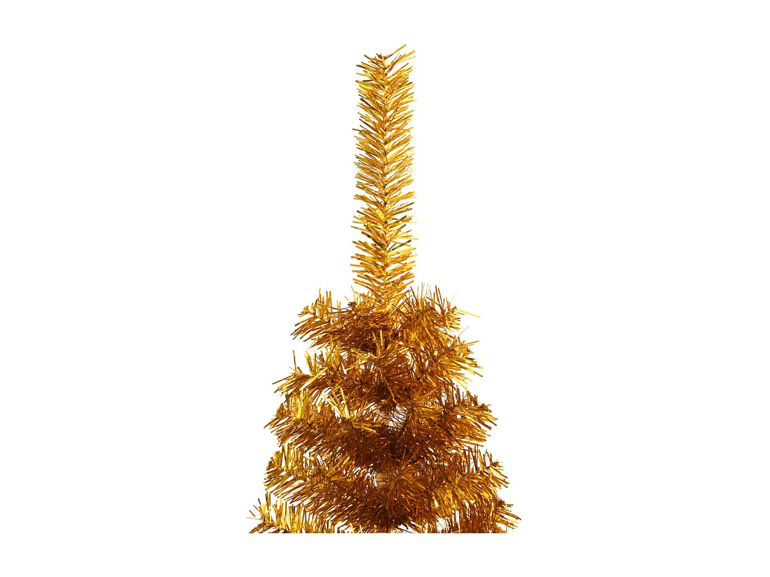 Demi sapin de Noël artificiel avec support doré 180 cm PET