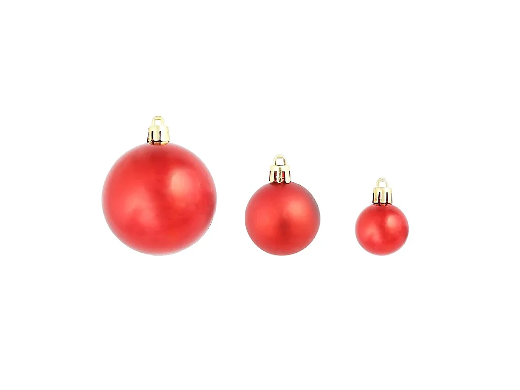 Kerstballen 100 st rood/goudkleurig/groen