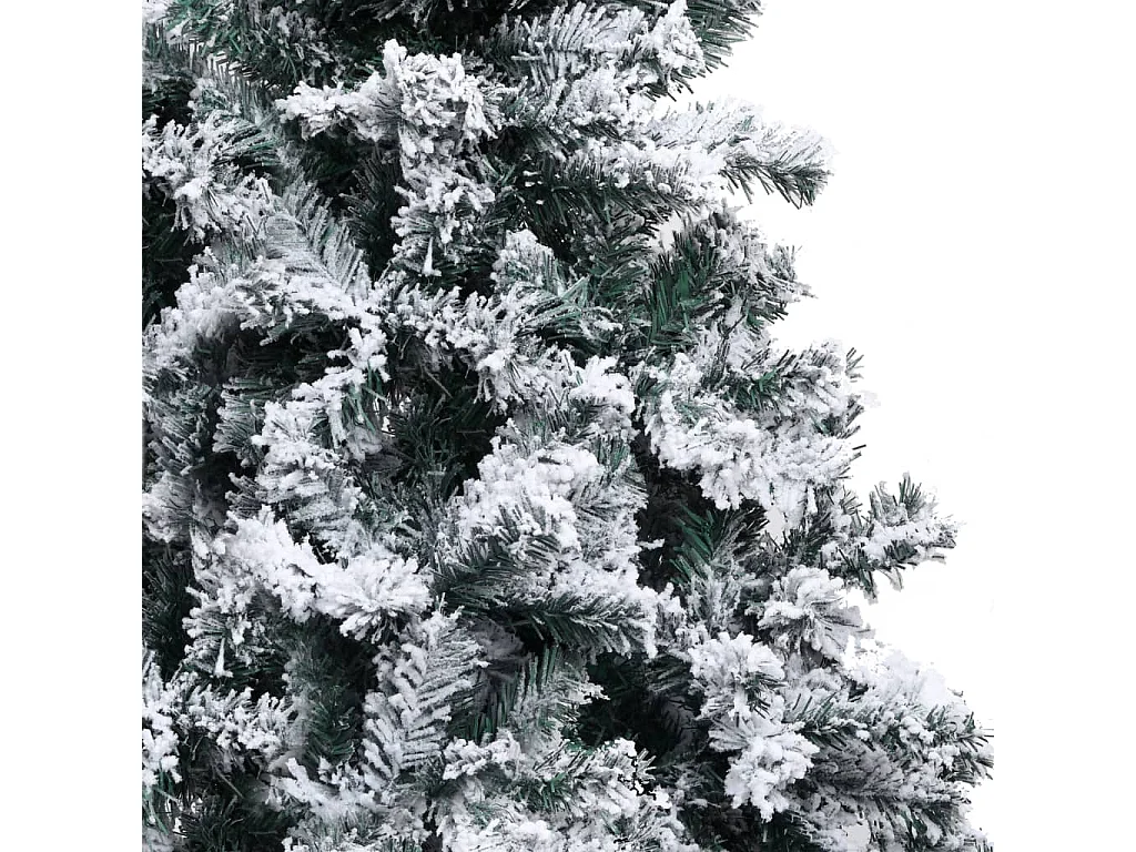 Árvore de Natal artificial c/ flocos de neve 240 cm PVC verde