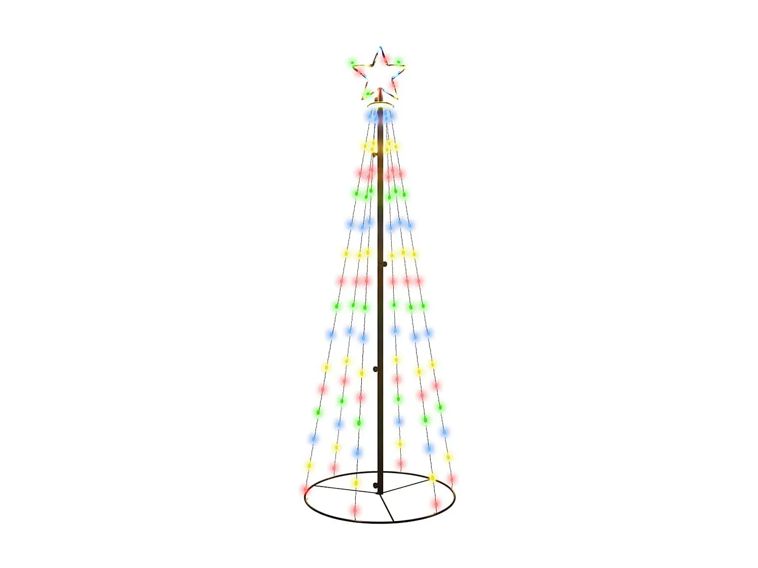 Kegelkerstboom 108 LED's 70x180 cm meerkleurig