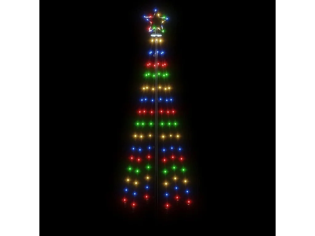Kegelkerstboom 108 LED's 70x180 cm meerkleurig