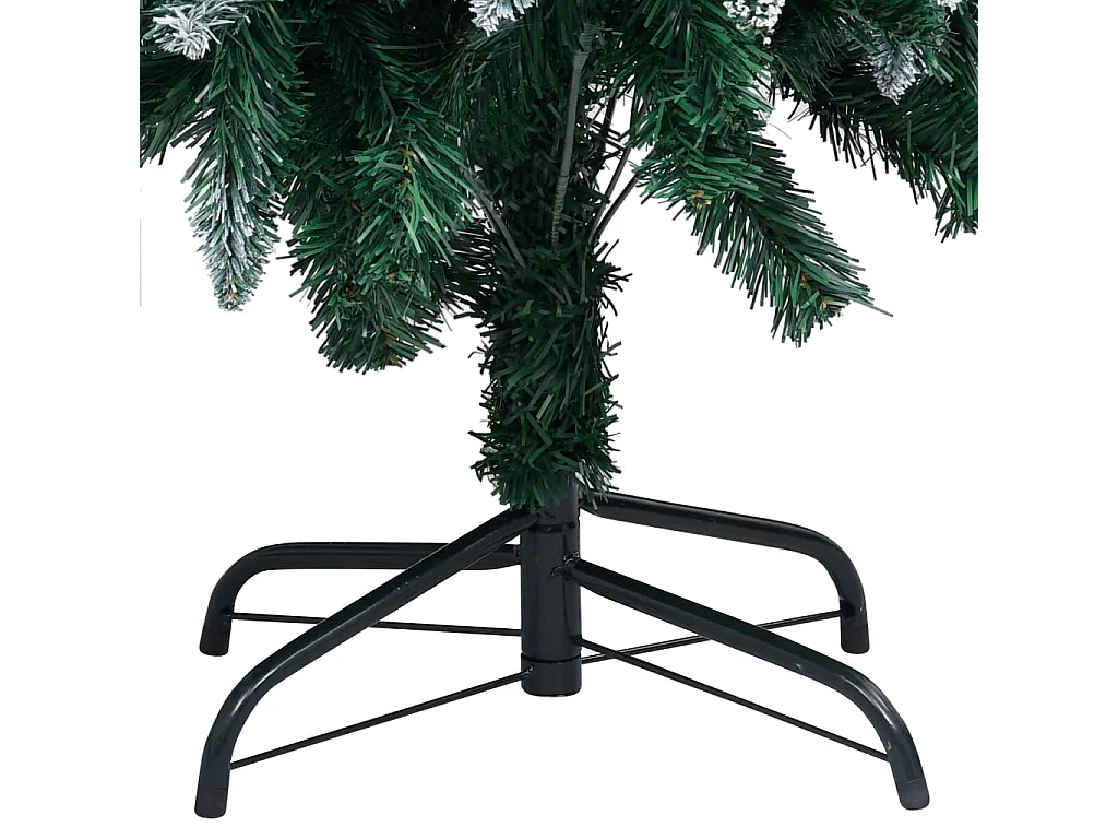 Árbol de Navidad artificial con piñas y nieve blanca 150 cm