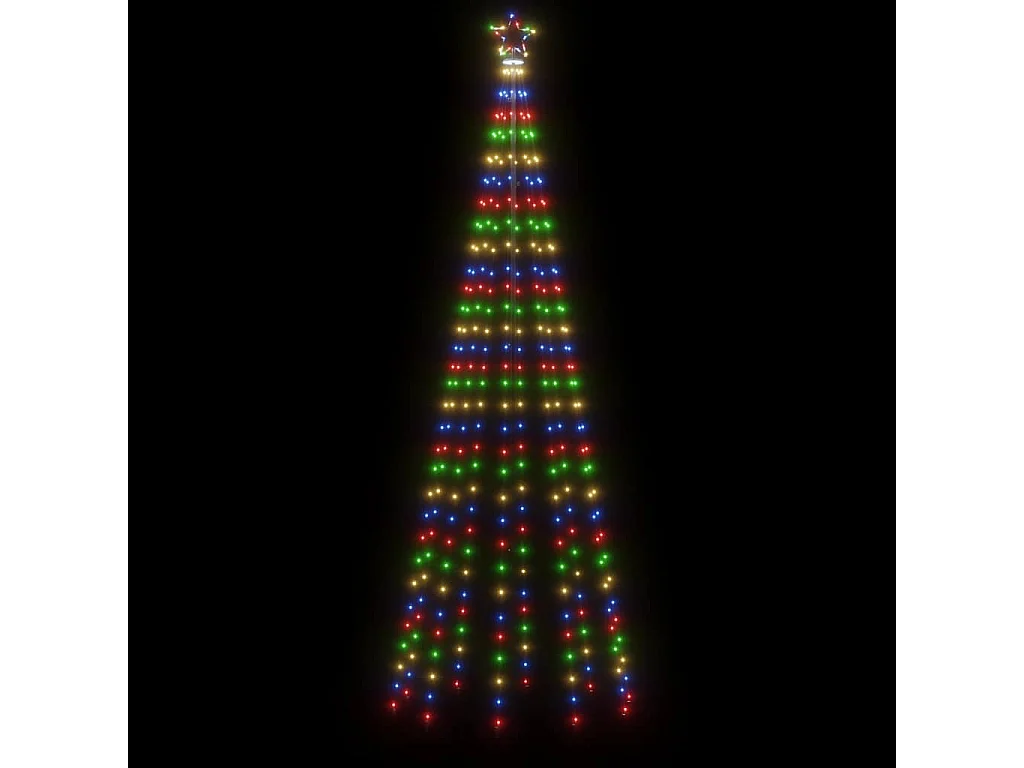 Árvore de Natal em cone 310 luzes LED 100x300 cm colorido