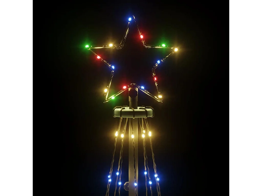 Árvore de Natal em cone 310 luzes LED 100x300 cm colorido