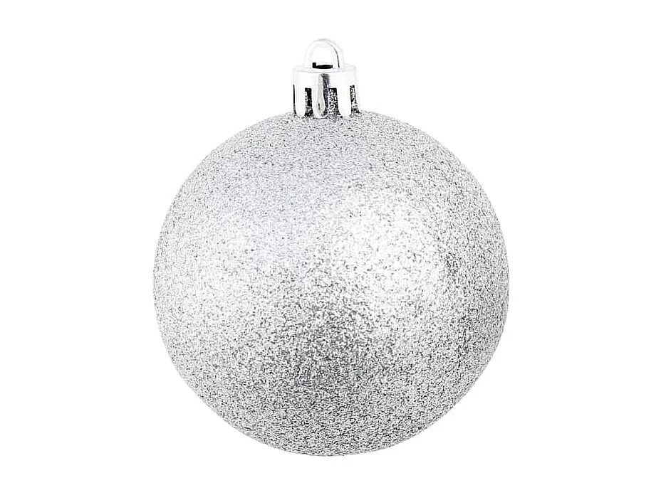 Ensemble de boules de Noël 100 pcs 3/4/6 cm Argenté