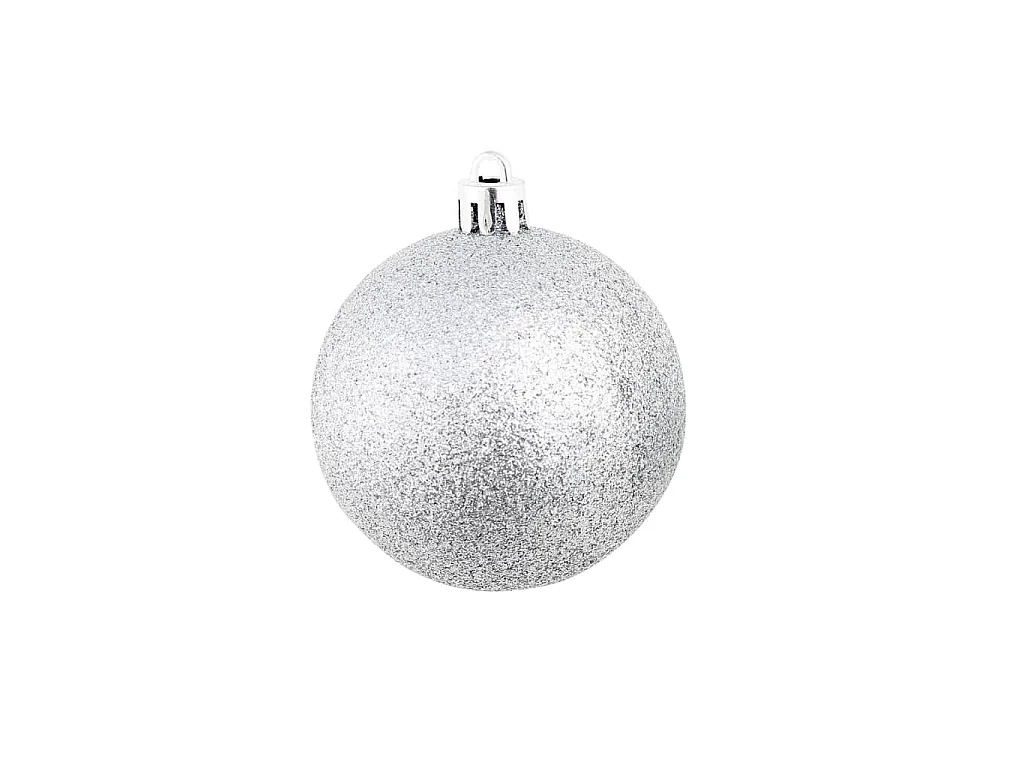 100-delige Kerstballenset 3/4/6 cm zilverkleurig