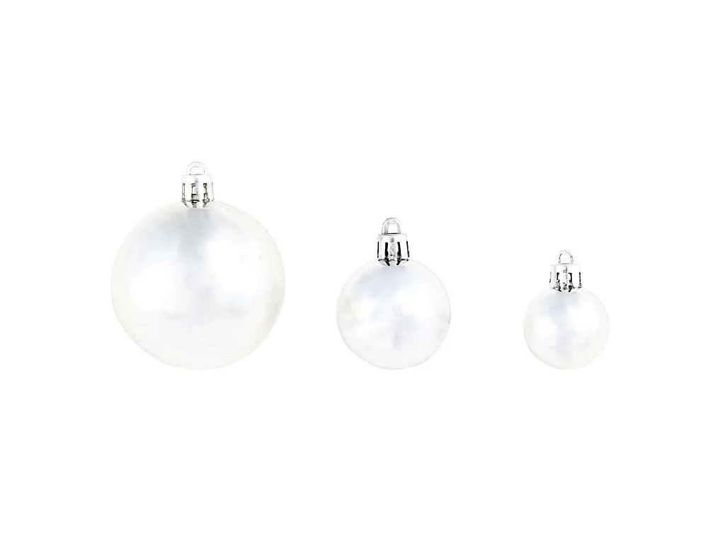 100-delige Kerstballenset 3/4/6 cm zilverkleurig