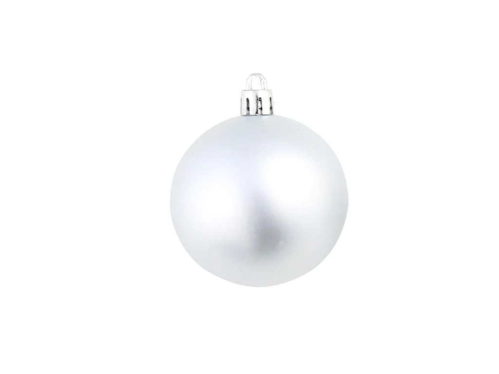 100-delige Kerstballenset 3/4/6 cm zilverkleurig