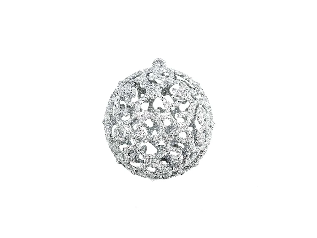 Ensemble de boules de Noël 100 pcs 3/4/6 cm Argenté
