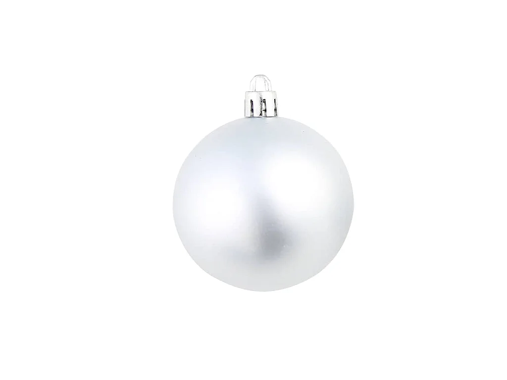 Ensemble de boules de Noël 100 pcs 3/4/6 cm Argenté