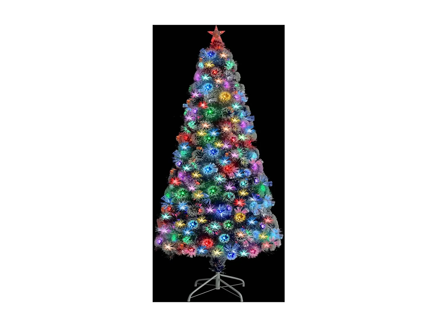 Künstlicher Weihnachtsbaum mit Beleuchtung 120 cm Glasfaser