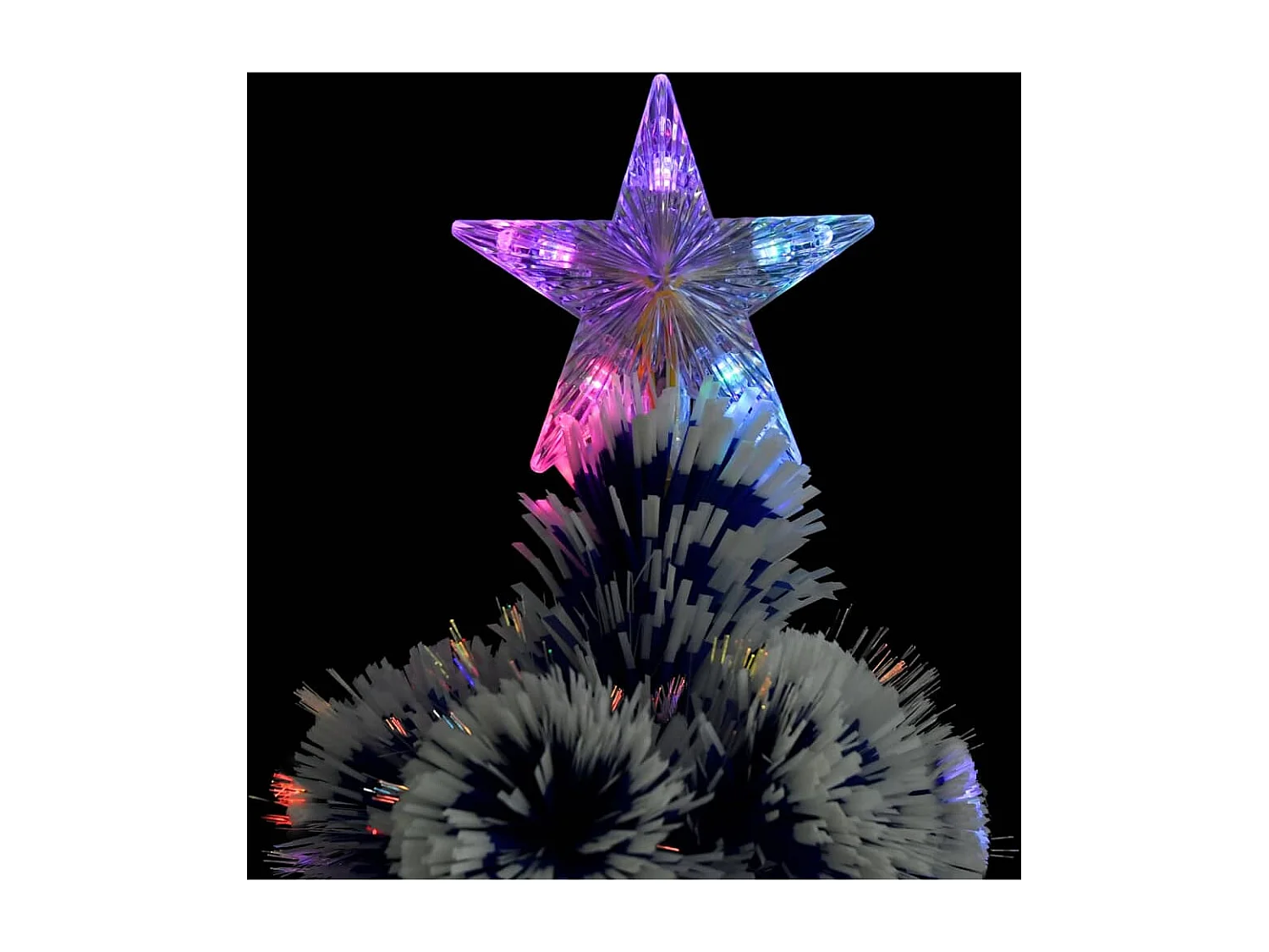 Künstlicher Weihnachtsbaum mit Beleuchtung 120 cm Glasfaser