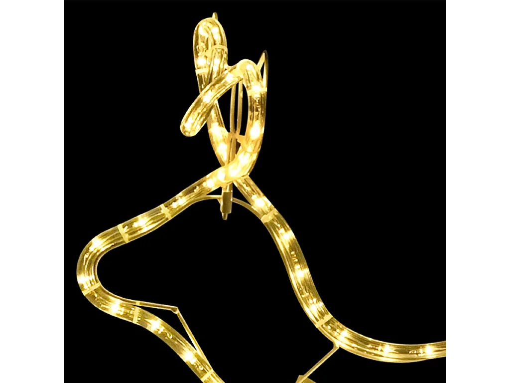 Décoration de Noël Rennes et traîneau 576 LED Extérieur