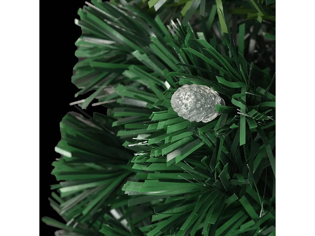 Albero di Natale Preilluminato con Supporto e LED 210 cm Fibra Ottica