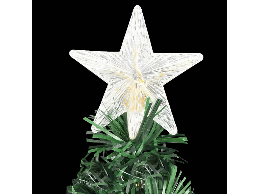 Árvore de Natal pré-iluminada c/ suporte e LED 210 cm fibra ótica