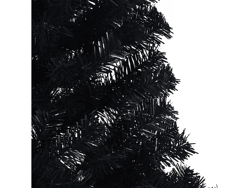 Albero di Natale Artificiale a Metà con Base Nero 240 cm PVC