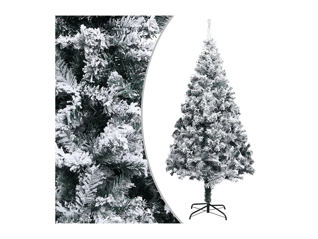 Sapin de Noël artificiel avec neige floquée Vert 300 cm PVC