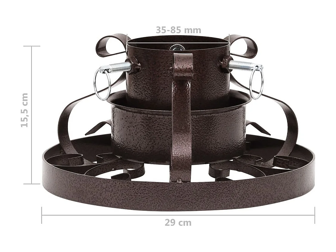 Suporte para árvore de Natal 29x29x15,5 cm cobre antigo