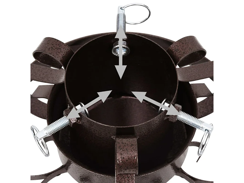 Suporte para árvore de Natal 29x29x15,5 cm cobre antigo