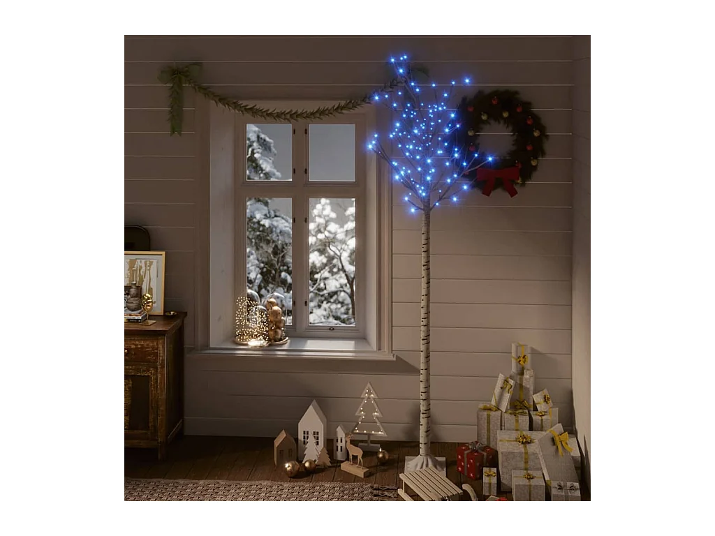 Sapin de Noël 200 LED bleu Saule 2,2 m Int/Ext