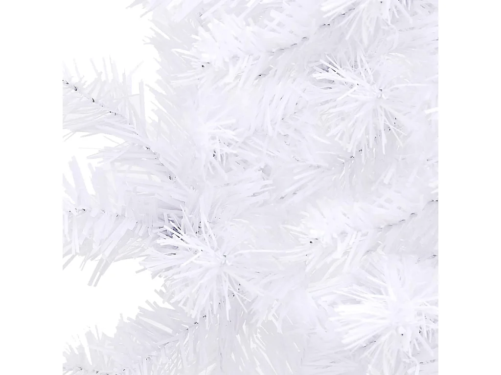 Sapin de Noël artificiel d'angle Blanc 210 cm PVC