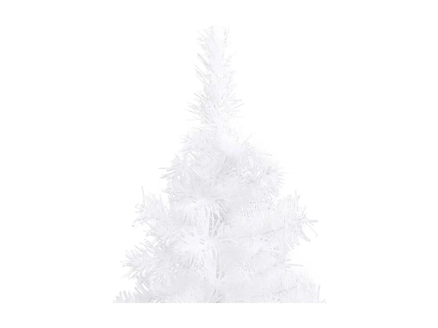 Sapin de Noël artificiel d'angle Blanc 210 cm PVC