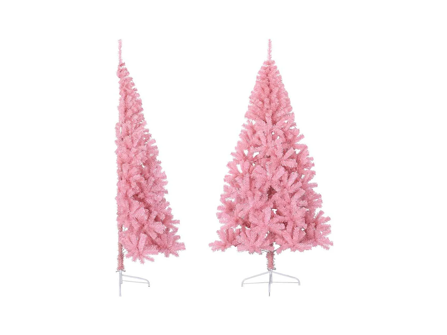Demi sapin de Noël artificiel avec support Rose 180 cm PVC