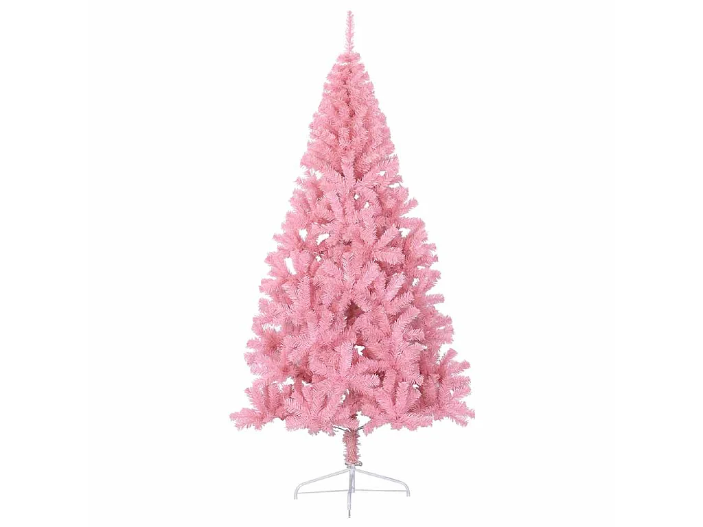 Kunstkerstboom met standaard half 180 cm PVC roze