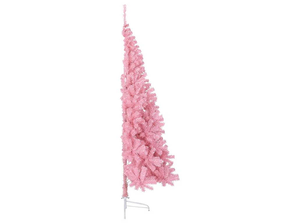 Kunstkerstboom met standaard half 180 cm PVC roze
