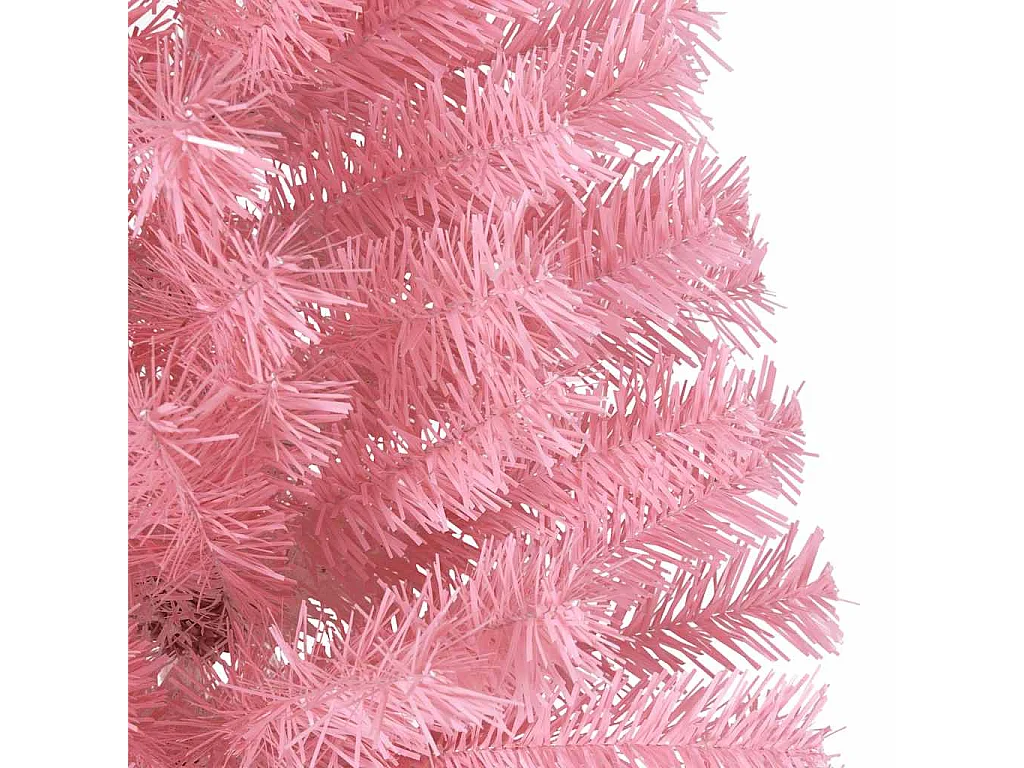 Kunstkerstboom met standaard half 180 cm PVC roze