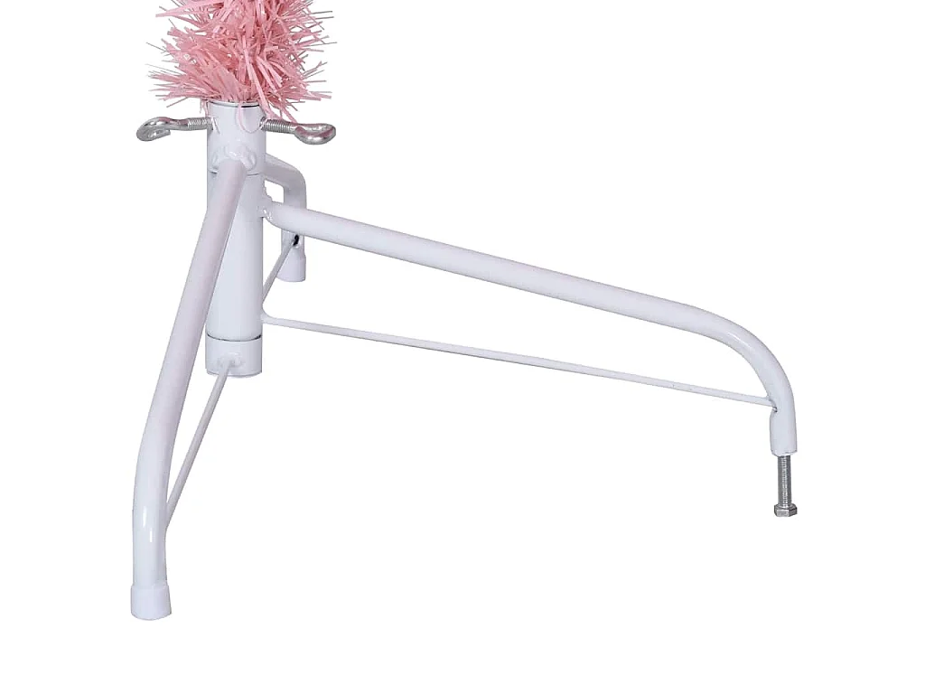 Kunstkerstboom met standaard half 180 cm PVC roze