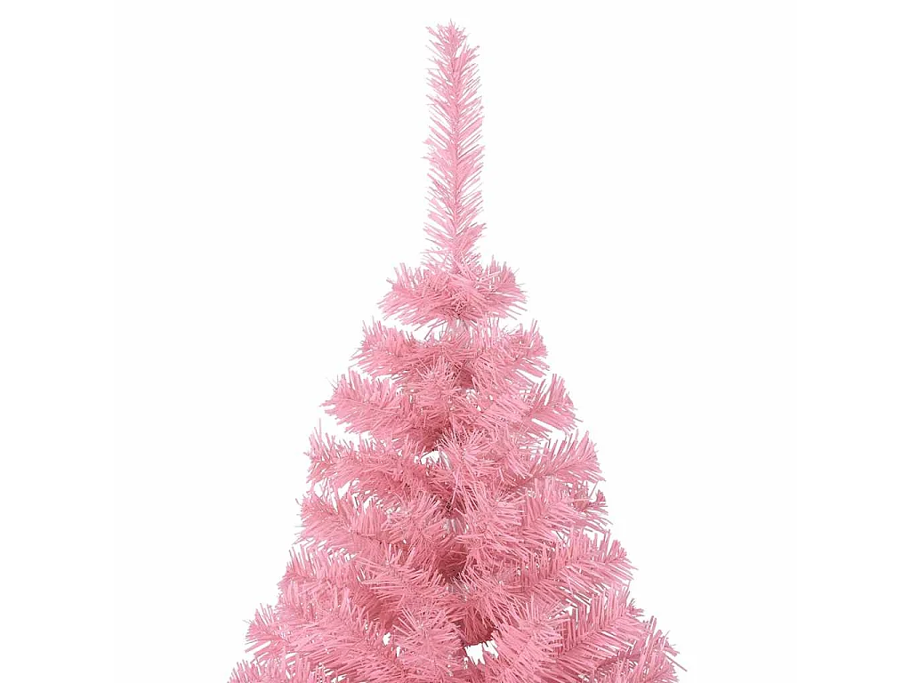 Kunstkerstboom met standaard half 180 cm PVC roze