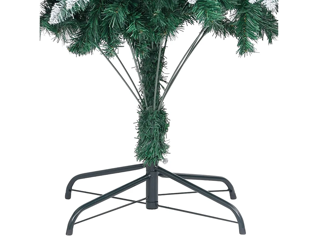 Kunstkerstboom met dennenappels en witte sneeuw 210 cm