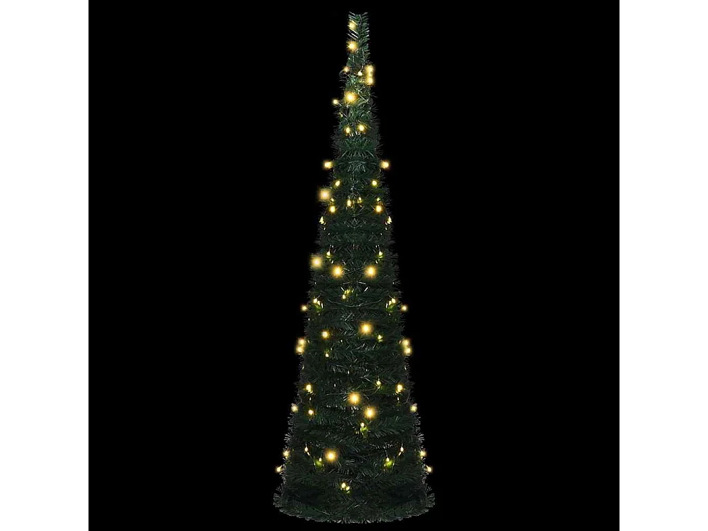 Kunstkerstboom met verlichting pop-up 150 cm groen