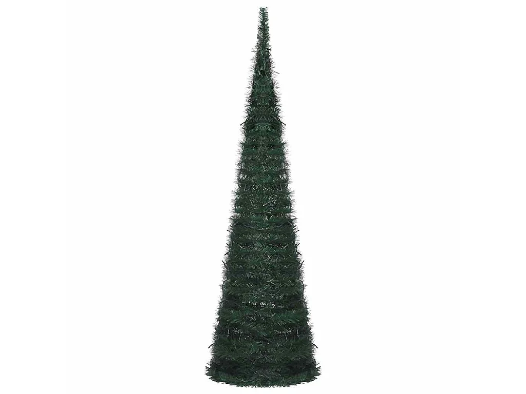 Árbol de Navidad emergente preiluminado con luces verde 150 cm