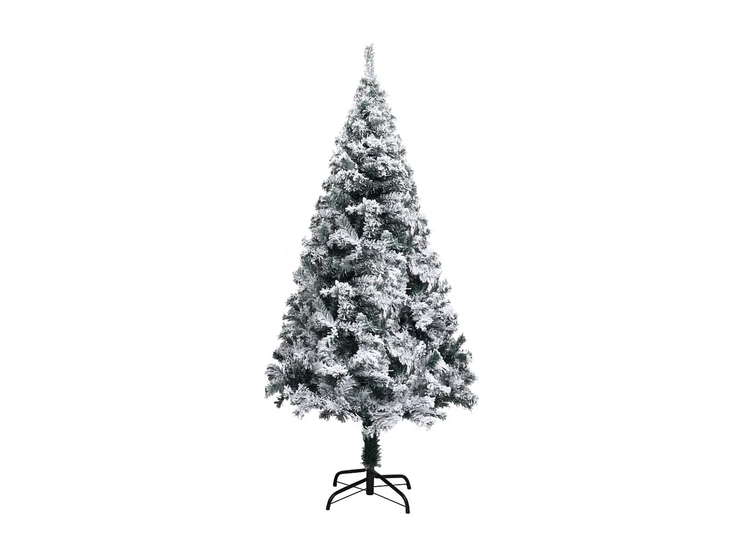 Sapin de Noël artificiel avec neige floquée vert 150 cm PVC