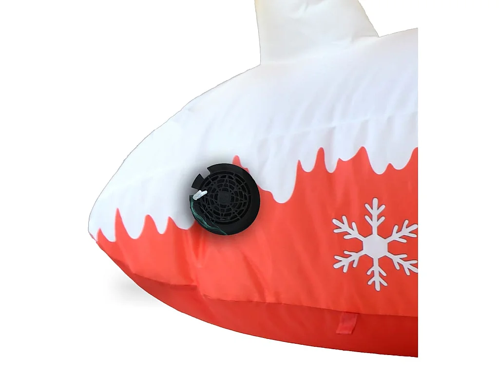Kerstdecoratie kerstman en rendieren opblaasbaar LED 145 cm