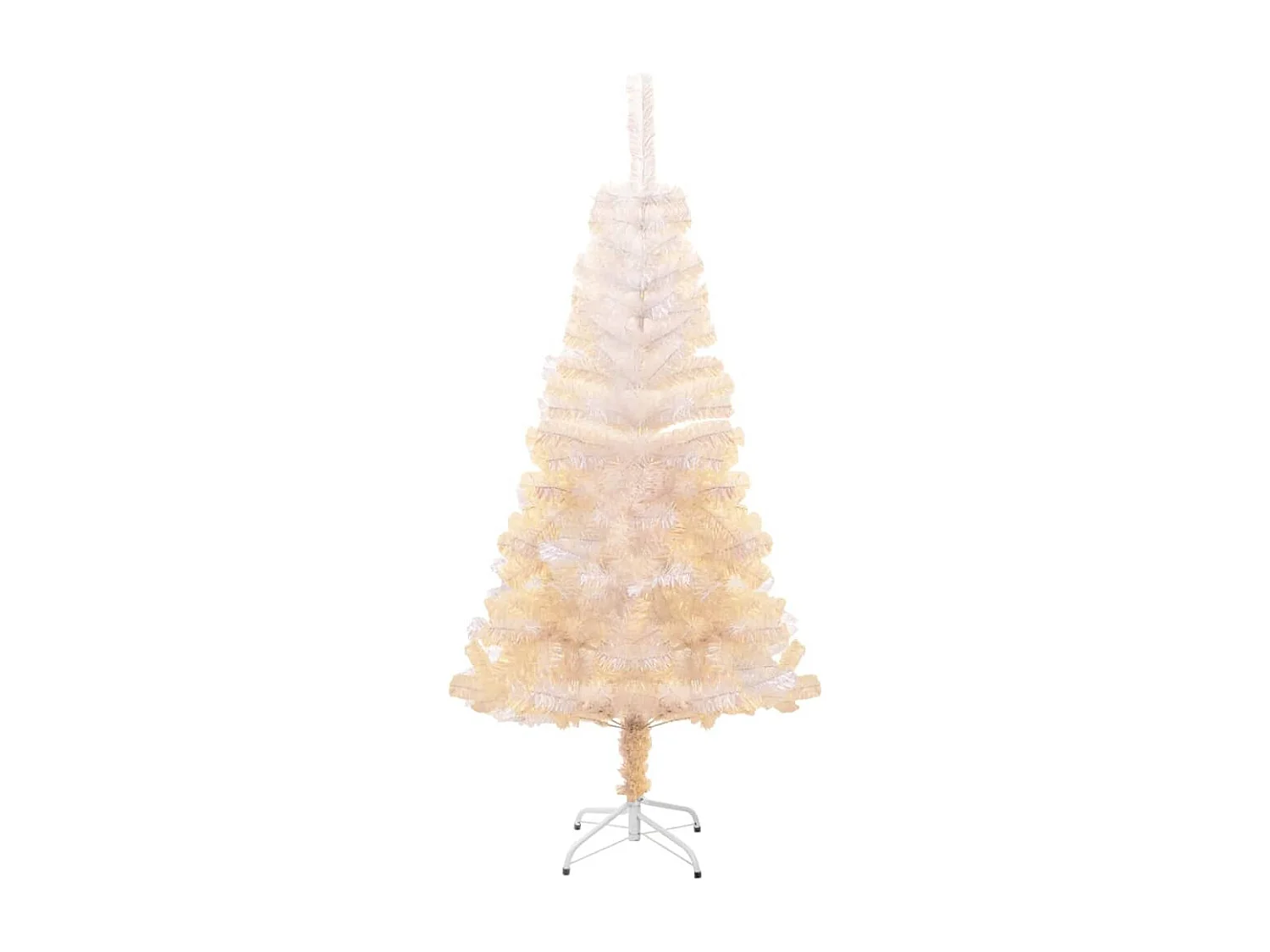 Árvore Natal artificial + pontas iridescentes 150 cm PVC branco