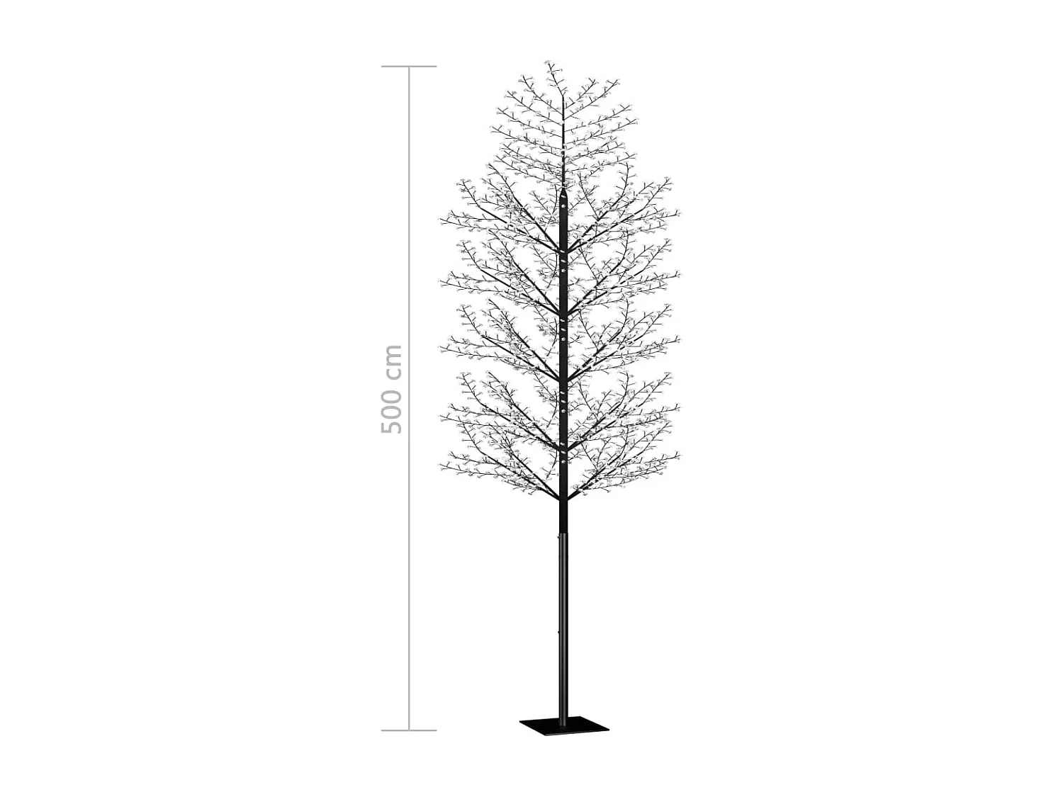 Sapin de Noël 2000 LED blanc froid Cerisier en fleurs 500 cm