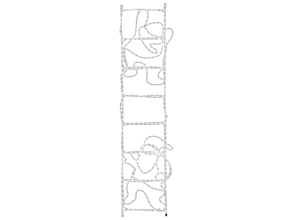 Kerstfiguur kerstman op ladder opvouwbaar 552 LED's 50x200 cm
