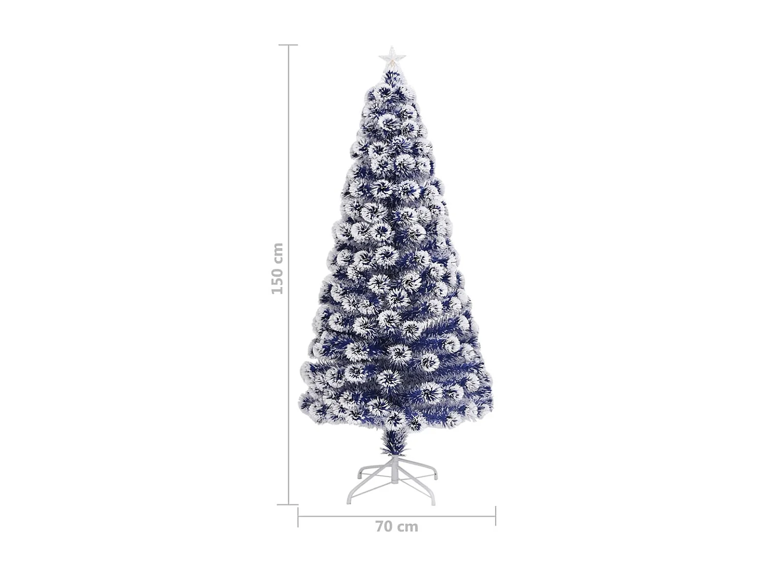 Künstlicher Weihnachtsbaum mit Beleuchtung 150 cm Glasfaser
