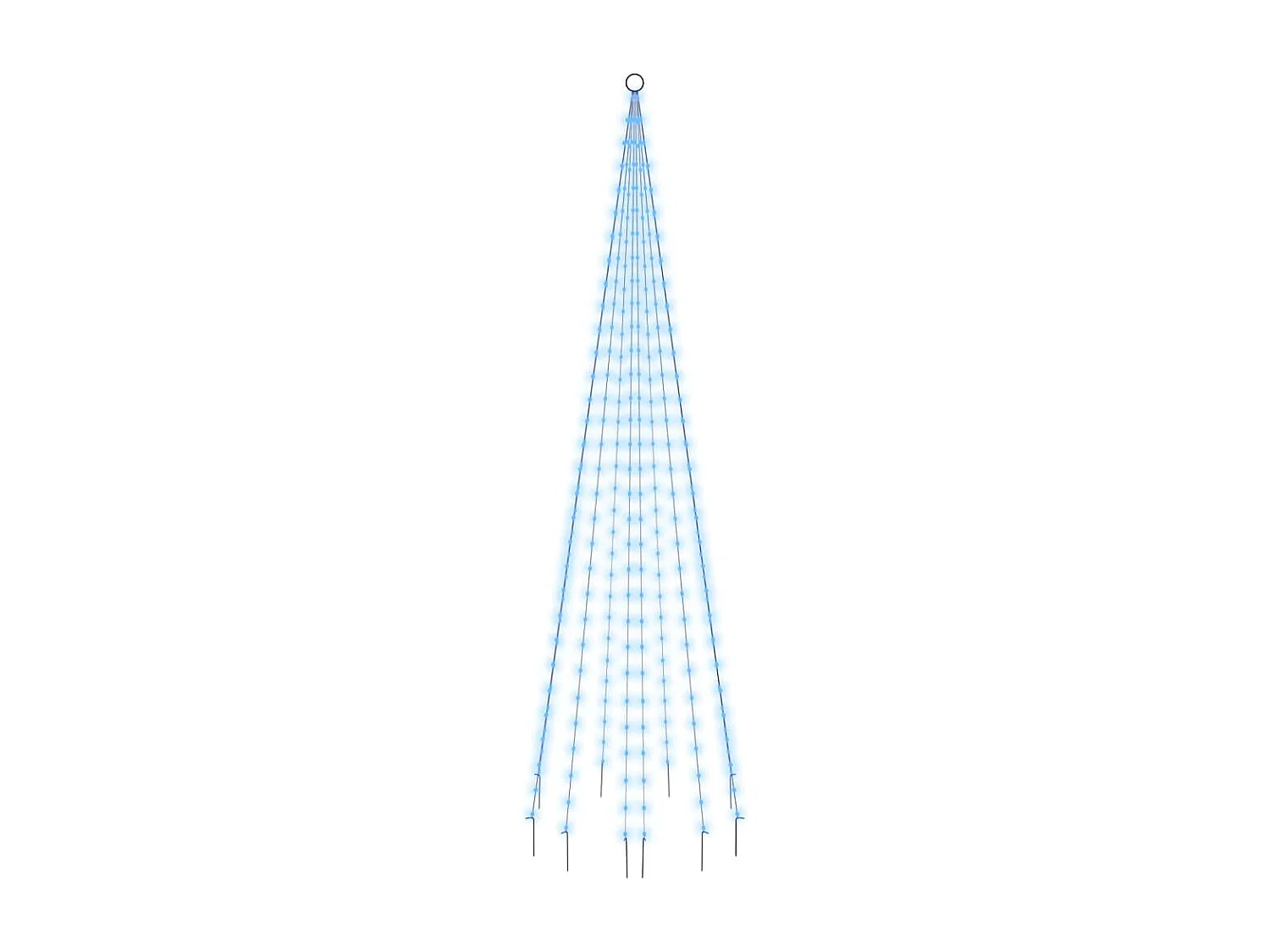 Albero di Natale Pennone Blu 310 LED 300 cm