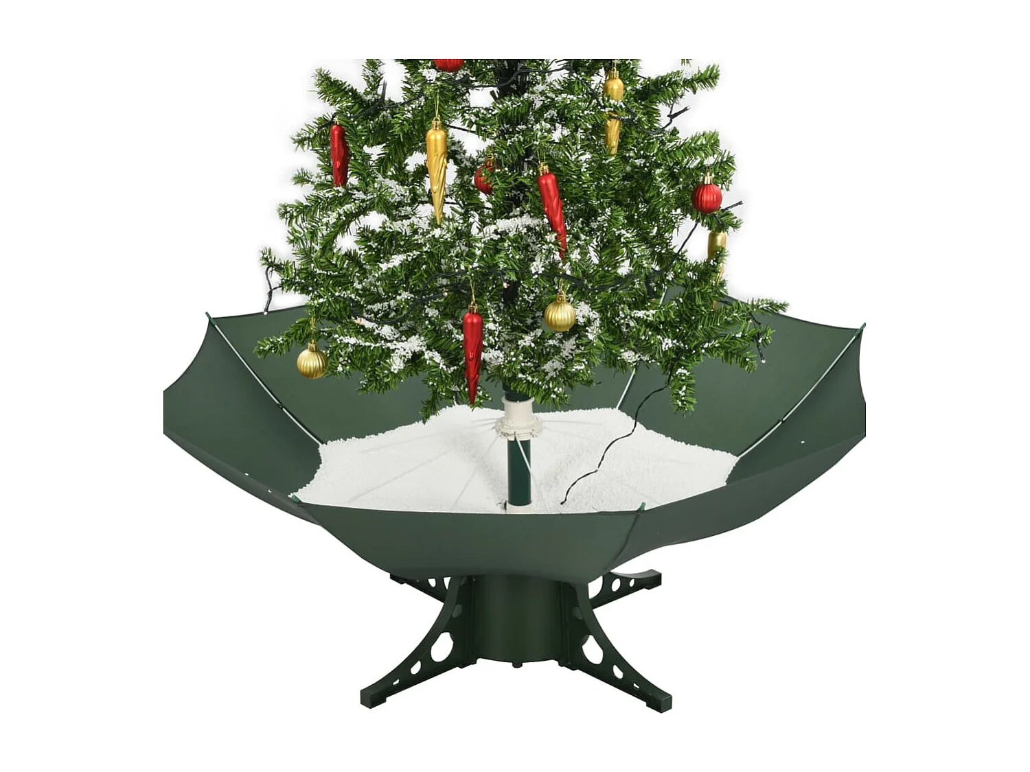 Schneiender Weihnachtsbaum mit Schirmfuß Grün 140 cm