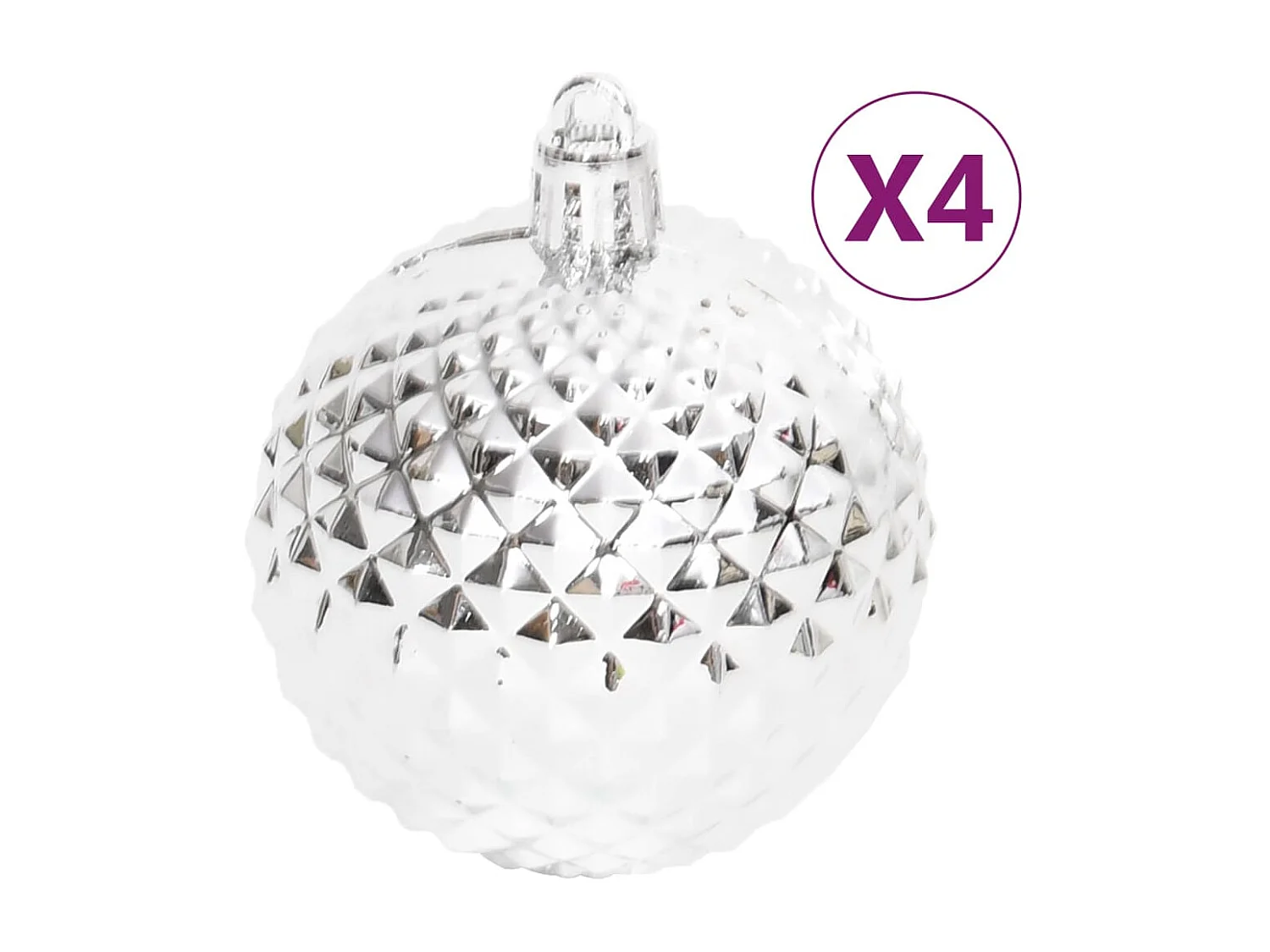 Ensemble de boules de Noël 70 pcs Argenté et blanc