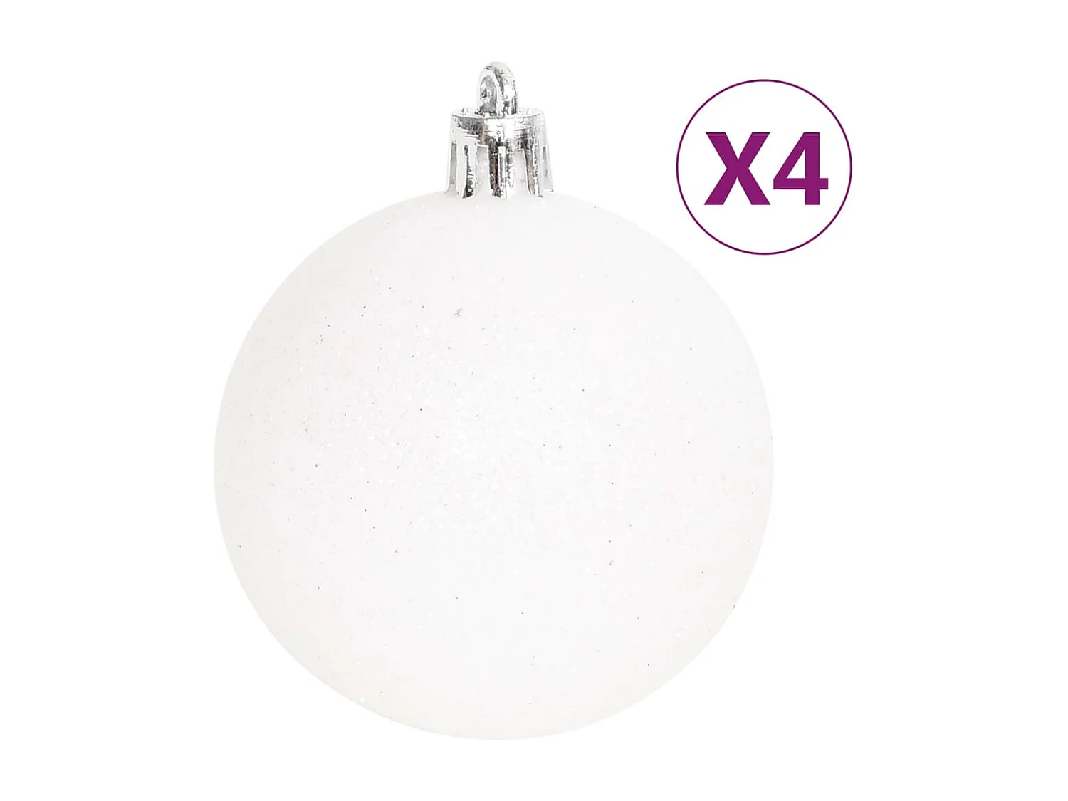 Ensemble de boules de Noël 70 pcs Argenté et blanc