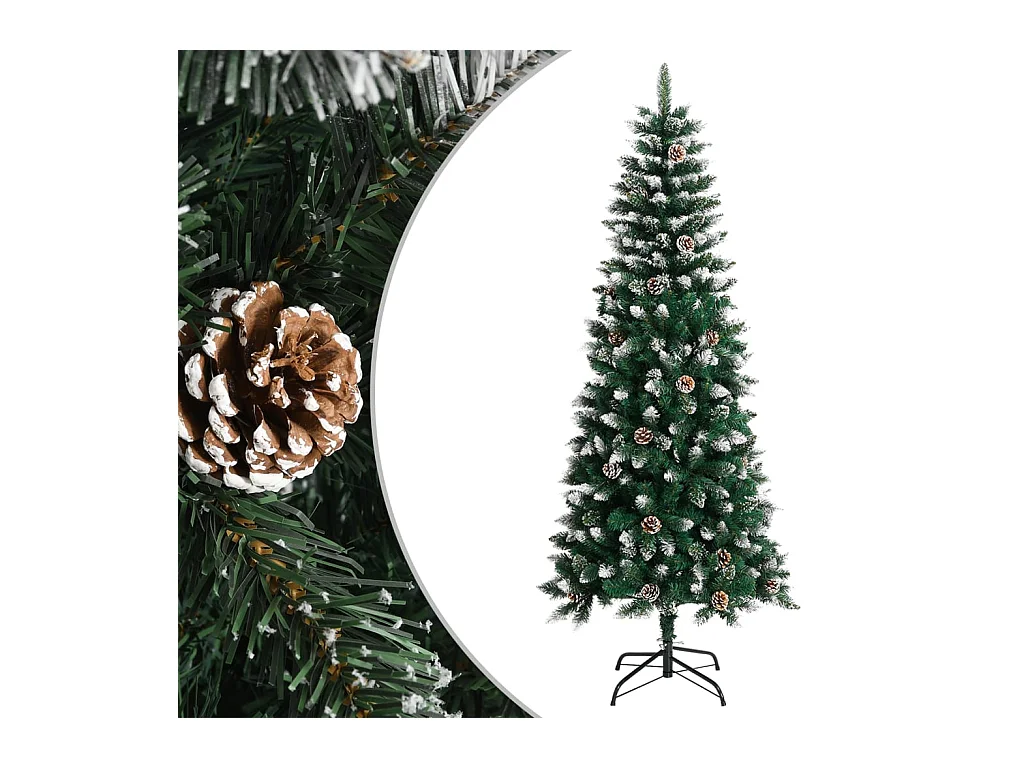 Kunstkerstboom met standaard 180 cm PVC groen