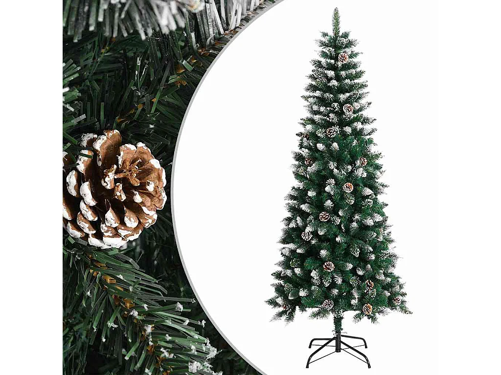 Kunstkerstboom met standaard 180 cm PVC groen