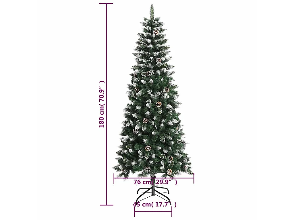 Kunstkerstboom met standaard 180 cm PVC groen