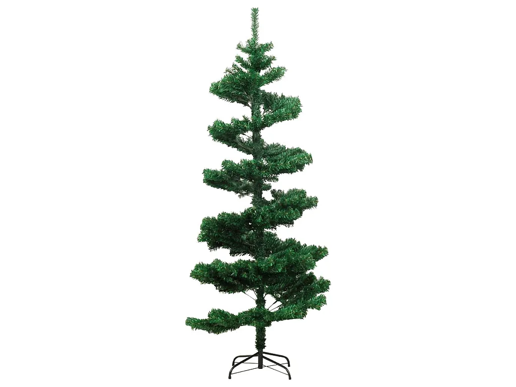 Kunstkerstboom met verlichting en standaard 150 cm PVC groen